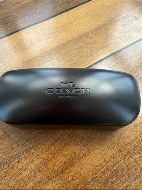 Coach Black Hard Sunglasses Case with Embossed Logo